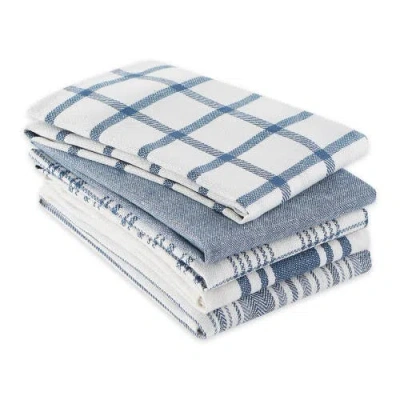 Dii Everyday Mixed Basic Dishtowel Set/5 In Stone Blue