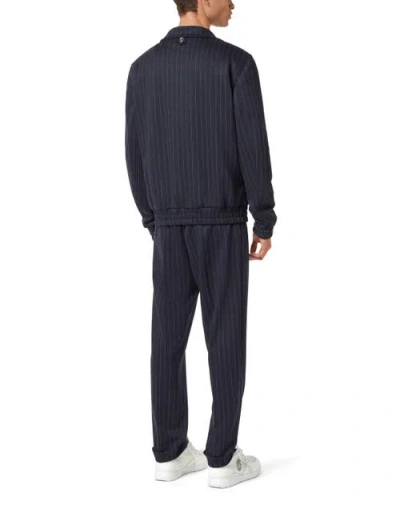Billionaire Pinstriped Polyester Bomber Jacket In Multi