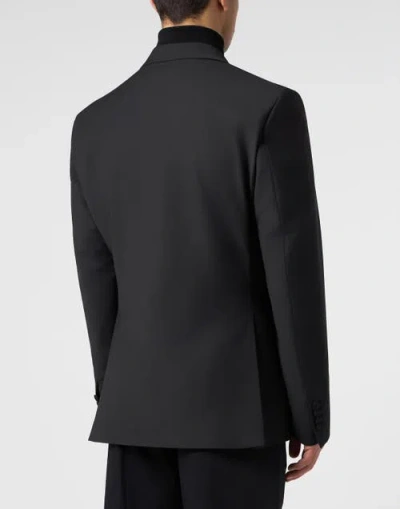 Philipp Plein Blazer With Lapel Studs Men In Black