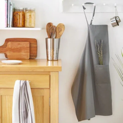 Dii Chef Solid X-large Apron In Gray