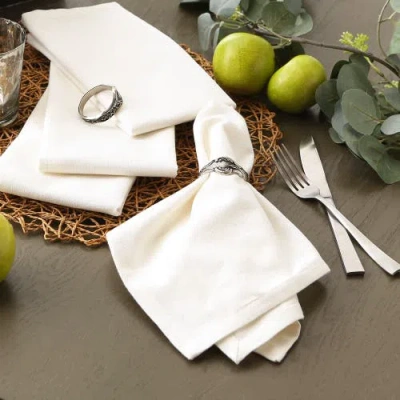 Dii Solid Everyday Cloth Napkin Set/6 In Off-white