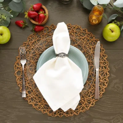 Dii Solid Everyday Cloth Napkin Set/6 In Off-white