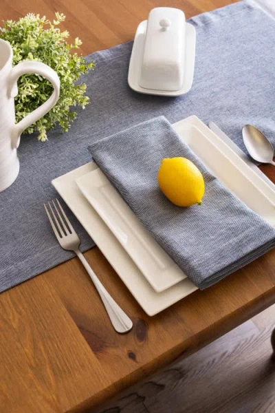 Dii Solid Chambray Napkin Set/6 In Blue