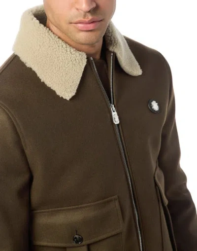 Billionaire Shearling-collared Wool Jacket In Brown
