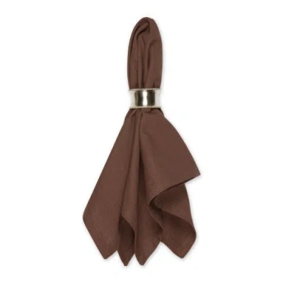 Dii Solid Everyday Cloth Napkin Set/6 In Bark Brown