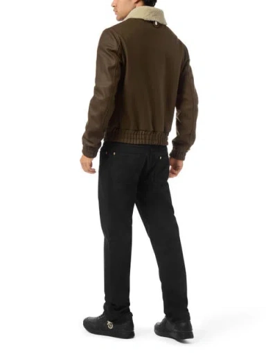 Billionaire Shearling-collared Wool Jacket In Brown