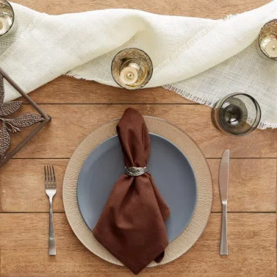 Dii Solid Everyday Cloth Napkin Set/6 In Bark Brown