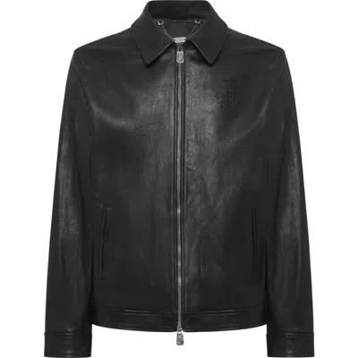 Billionaire Logo-plaque Jacket In Black