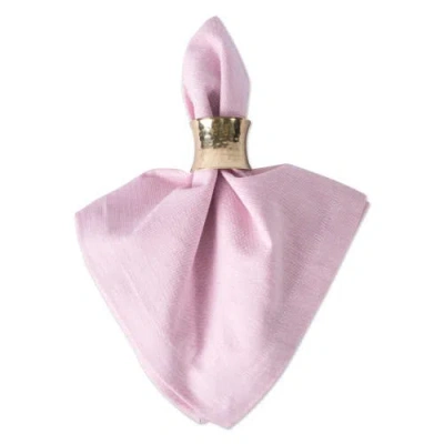 Dii Solid Chambray Napkin Set/6 In Rose