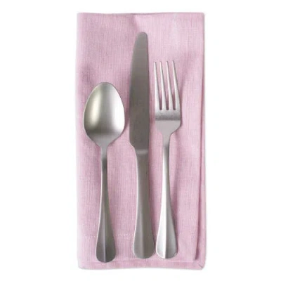 Dii Solid Chambray Napkin Set/6 In Rose