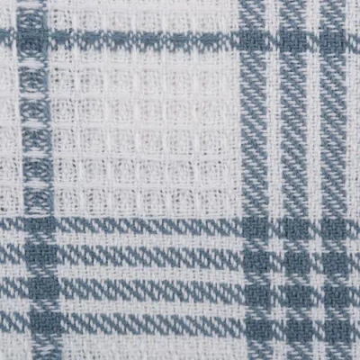 Dii Blue Waffle Weave Dishcloth Set/12 In Blue