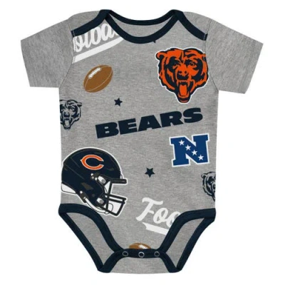 Outerstuff Newborn  Chicago Bears First Round Pick Three-piece Creeper Set In Aqua