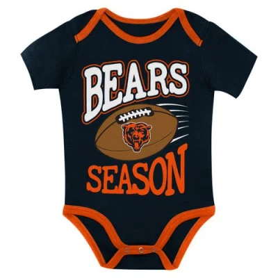 Outerstuff Newborn  Chicago Bears First Round Pick Three-piece Creeper Set In Aqua