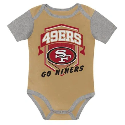 Outerstuff Infant  San Francisco 49ers First Round Pick 3-piece Creeper Set In Red