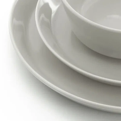 Gibson Elite 12 Piece Round Stoneware Dinnerware Set In Grey