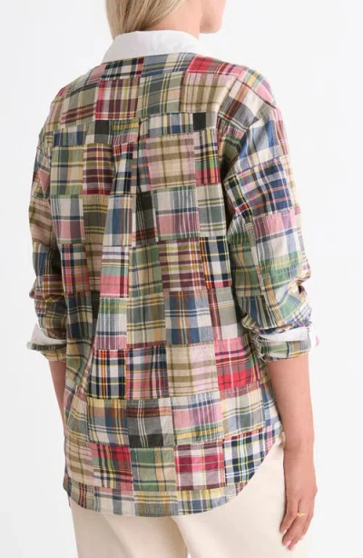 Vineyard Vines Birdie Patchwork Plaid Cotton Shirt In Multi Patchwork