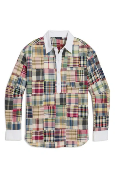 Vineyard Vines Birdie Patchwork Plaid Cotton Shirt In Multi Patchwork
