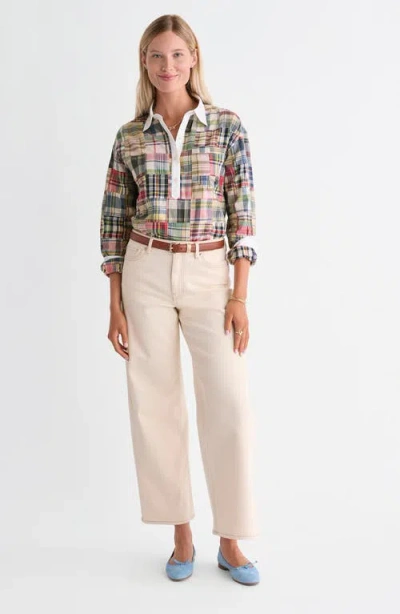 Vineyard Vines Birdie Patchwork Plaid Cotton Shirt In Multi Patchwork