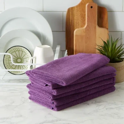 Dii Eggplant Essential Dishtowel Set/6 In Eggplant