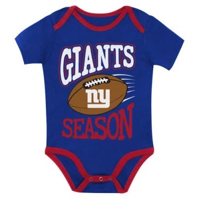 Outerstuff Infant  New York Giants First Round Pick 3-piece Creeper Set In Blue