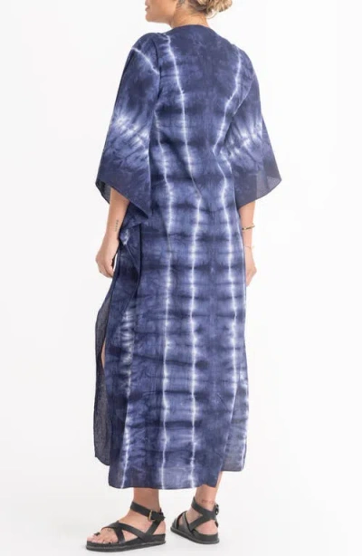 Ocean + Main Ocean+main Maxi Cotton Caftan In Multi