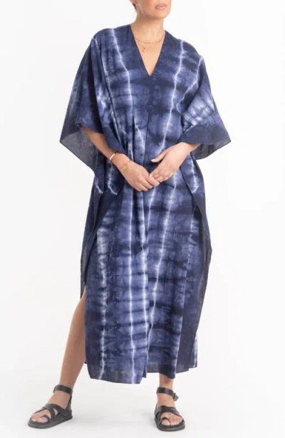 Ocean + Main Ocean+main Maxi Cotton Caftan In Multi