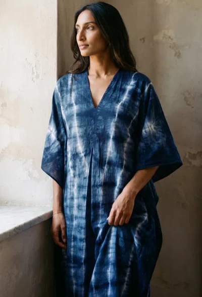 Ocean + Main Ocean+main Maxi Cotton Caftan In Multi