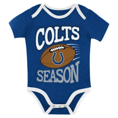 Outerstuff Infant  Indianapolis Colts First Round Pick 3-piece Creeper Set In Multi