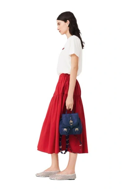 Maje T-shirt With Embroidery In White