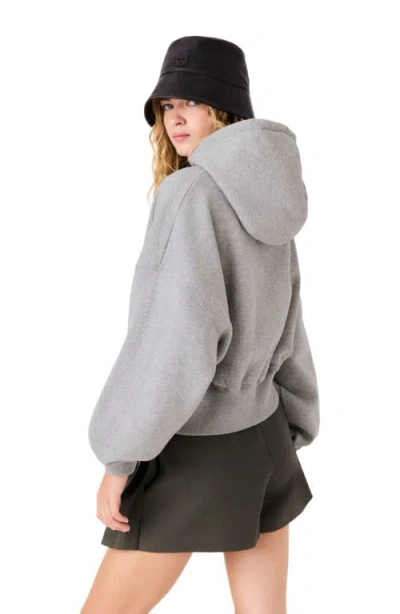 Maje Hooded Sweatshirt In Light Grey
