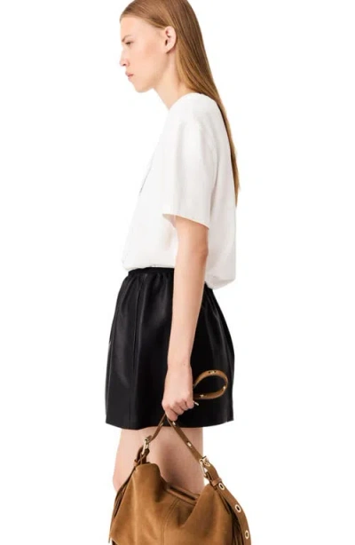 Maje Oversized T-shirt With Print In Neutral