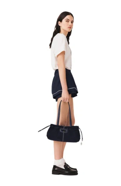 Maje Layered-effect Suit Shorts In White