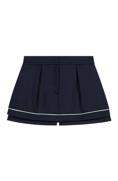 Maje Layered-effect Suit Shorts In White