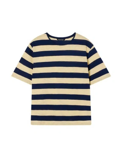 Whistles Wide Stripe T-shirt In Navy/multi