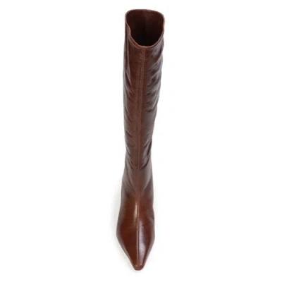 Black Suede Studio Sutton 50 Boot In Cinnamon Leather