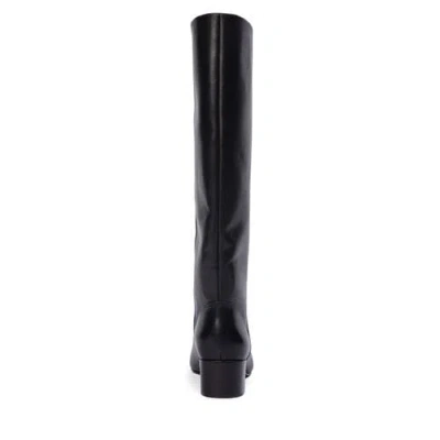 Black Suede Studio Alba 45 Boot In Black Leather