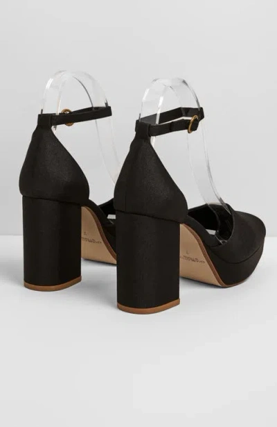 Charlotte Stone Libby Ankle Strap Platform Pump In Black