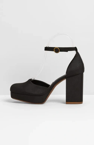 Charlotte Stone Libby Ankle Strap Platform Pump In Black