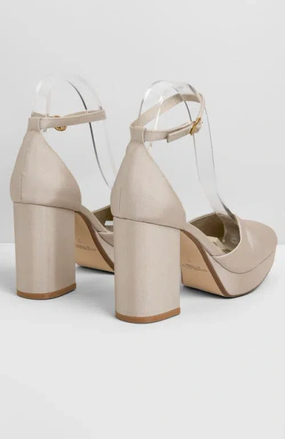 Charlotte Stone Libby Ankle Strap Platform Pump In Silver