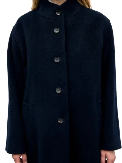 Gerard Darel Agna Virgin Wool Coat In Blue