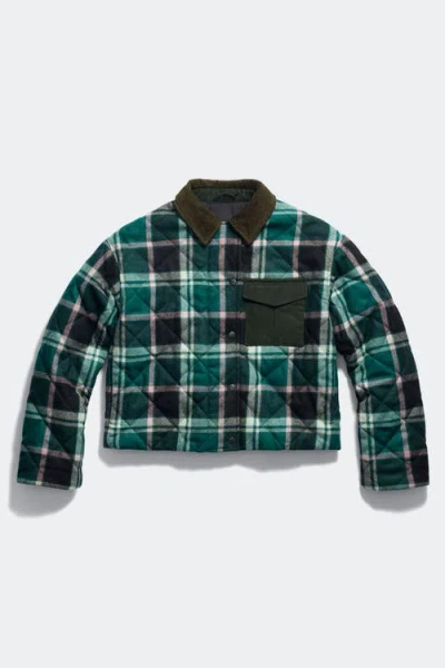Canada Goose Terra Wool Blend Quilted Jacket In Green