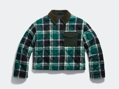 Canada Goose Terra Wool Blend Quilted Jacket In Green