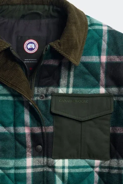 Canada Goose Terra Wool Blend Quilted Jacket In Green