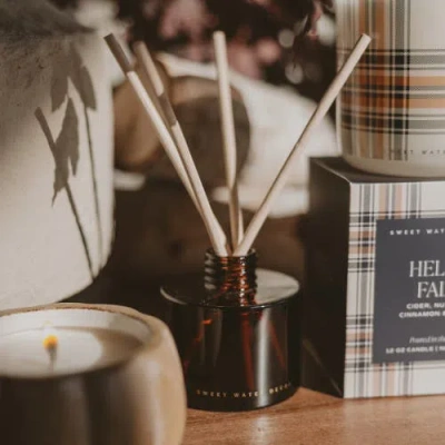 Sweet Water Decor Amber Glass Fall Reed Diffuser In Hello Fall