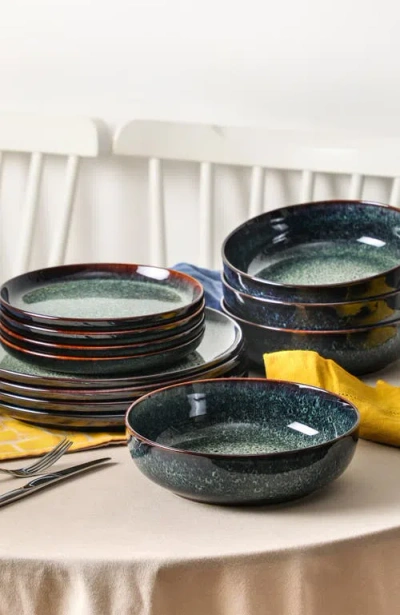Stone Lain Remy Stoneware 24-piece Dinnerware Set In Black