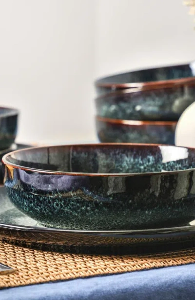 Stone Lain Remy Stoneware 24-piece Dinnerware Set In Black