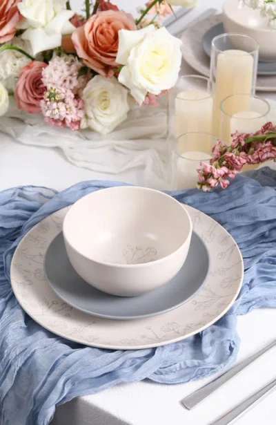 Stone Lain Camelia Stoneware 24-piece Dinnerware Set In Grey