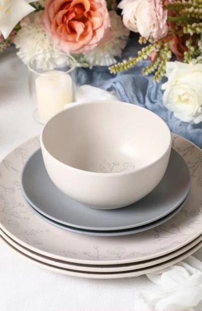 Stone Lain Camelia Stoneware 24-piece Dinnerware Set In Grey