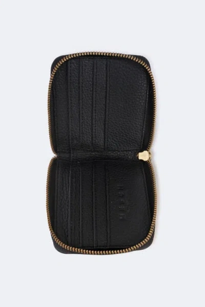 Mesch Mini Zip Wallet In Black