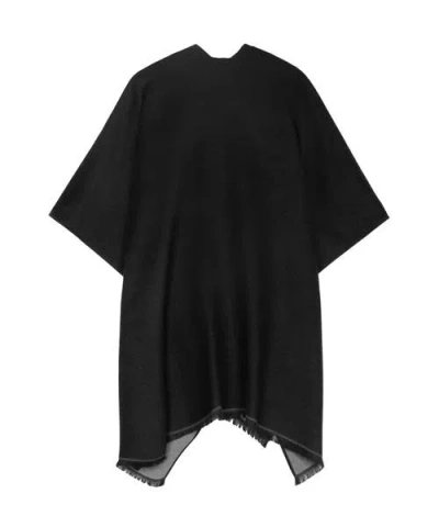 Echo Double-face Ruana In Black
